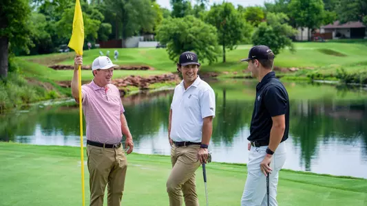 Jerry Haas, Scotty Kennon and Michael Brennan on Saturday, May 13, 2023 at Oak Tree National in Edmund, Oklahoma.
