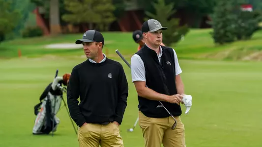 Mark Power and Aaron O’Callaghan at the NCAA Regionals in Norman, Oklahoma on Tuesday, May 16, 2023
