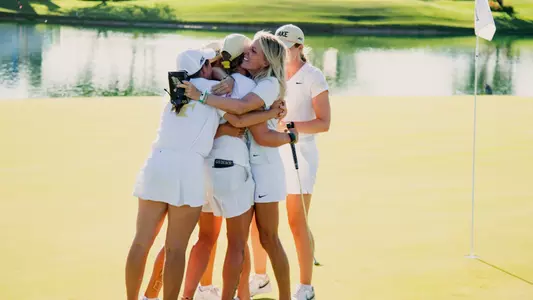 Wake Forest women's golf program following a semifinal win over Texas A&M in the 2023 NCAA Championships on Tuesday, May 24, 2023