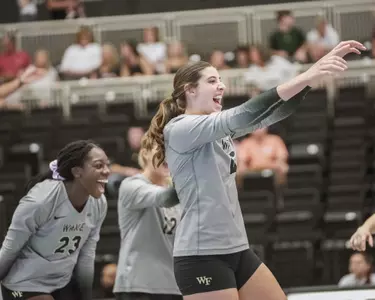 Wake Forest Volleyball celebration