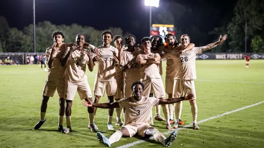 Men's Soccer Celebration vs. Boston College