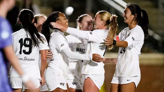 Women's Soccer Team Celebration vs. Morehead State