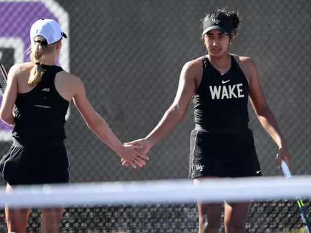 Wake Forest Tennis contnues play in the Debbie Southern Furman Fall Classic.1) Krystal Blanch R-Jr. Boca Raton, Fla. / Laurel Springs2) Whitley Pate Sr. Daniel Island, S.C. / Randy Pate Tennis Academy3) Evie Oxford Fr. Dallas, Texas / TBarM Tennis Academy4) Sankavi Gownder Jr. Cypress, Texas / Connections Academy5) Heidi Bulger So. Ocean Ridge, Fla. / Elon University6) Stella Li Sr. Bradenton, Fla. / IMG AcademyHead Coach – Jeff Wyshner (16th Season, Yale ‘92, Columbia ‘96 ‘00 J.D.)Assistant Coach – Andy Roland (16th Season, Cal Poly Pomona ‘05)Assistant Coach – Anna Ulyashchenko (3rd Season, Wake Forest