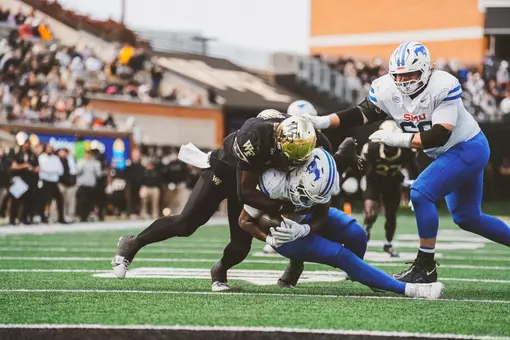 The Deacons game against the SMU Mustangs on Saturday, October 25th, 2025 at Allegacy Stadium in Winston-Salem, NC.