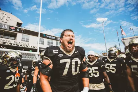 The Deacons game against the SMU Mustangs on Saturday, October 25th, 2025 at Allegacy Stadium in Winston-Salem, NC.
