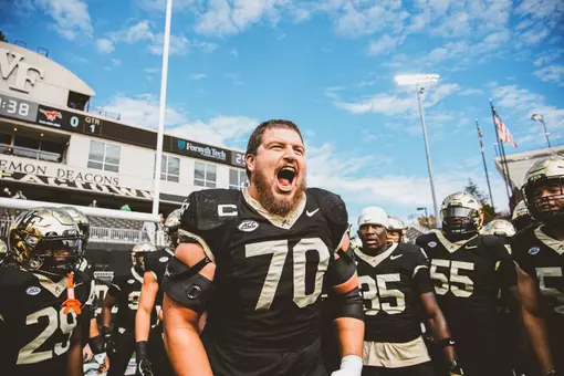 The Deacons game against the SMU Mustangs on Saturday, October 25th, 2025 at Allegacy Stadium in Winston-Salem, NC.