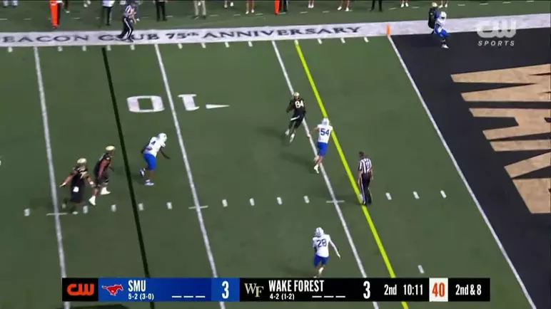 Eni Falayi gets the first TD of the day