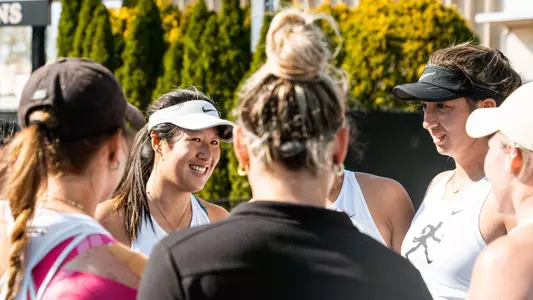 Women's tennis huddle