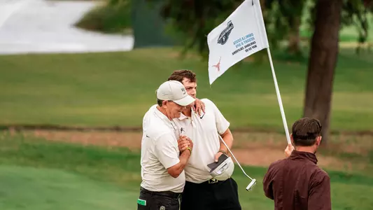 Coach Haas and Marshall Meisel