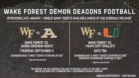 2026 Football - Single Game Sales