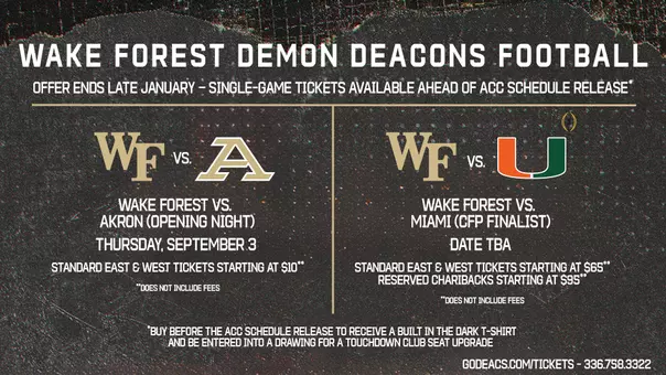 2026 Football - Single Game Sales