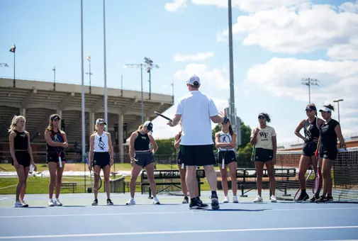 Women's tennis practice