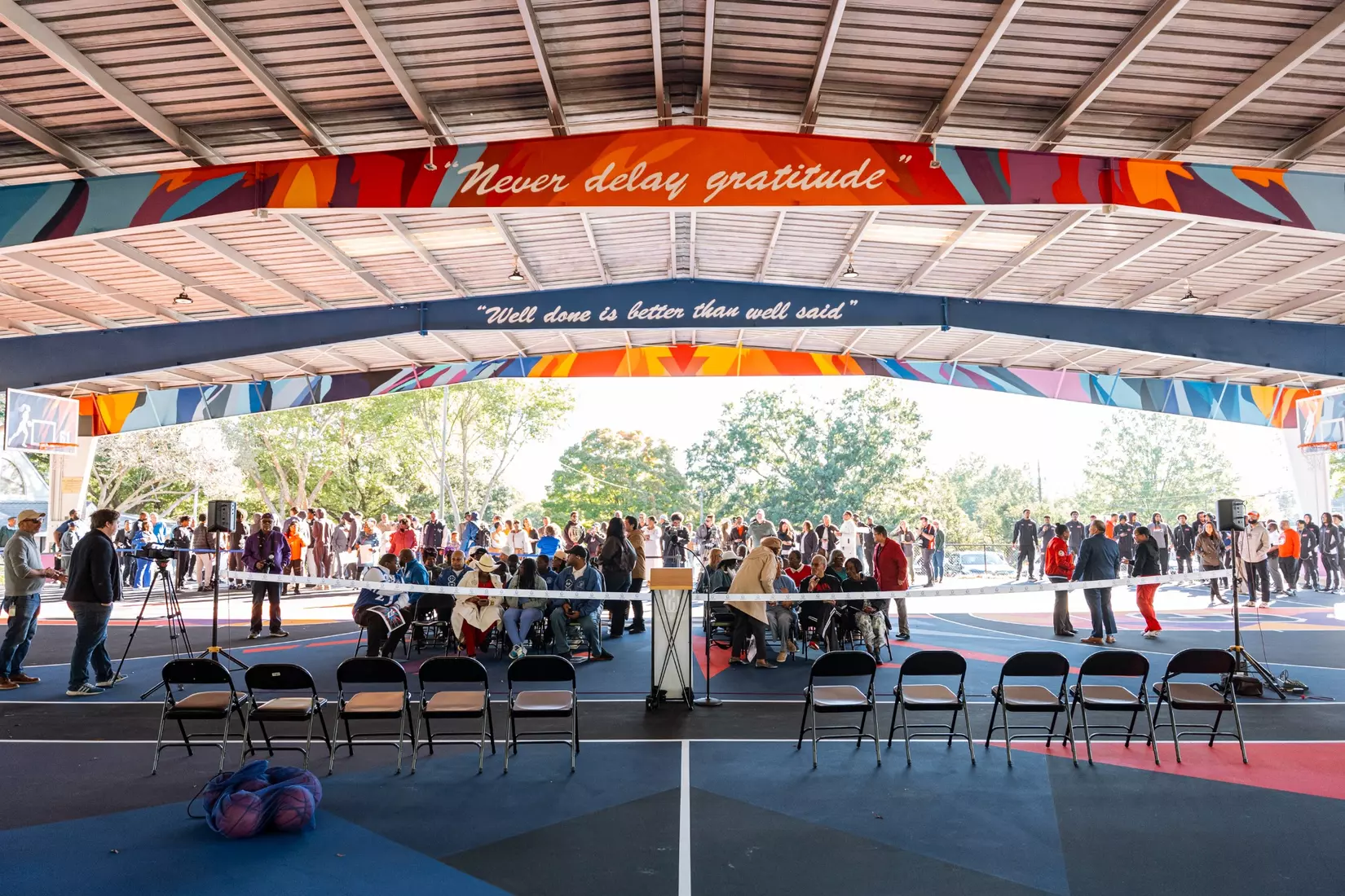Chris Paul Mural Unveiling at Rupert Bell Park in Winston-Salem, NC.