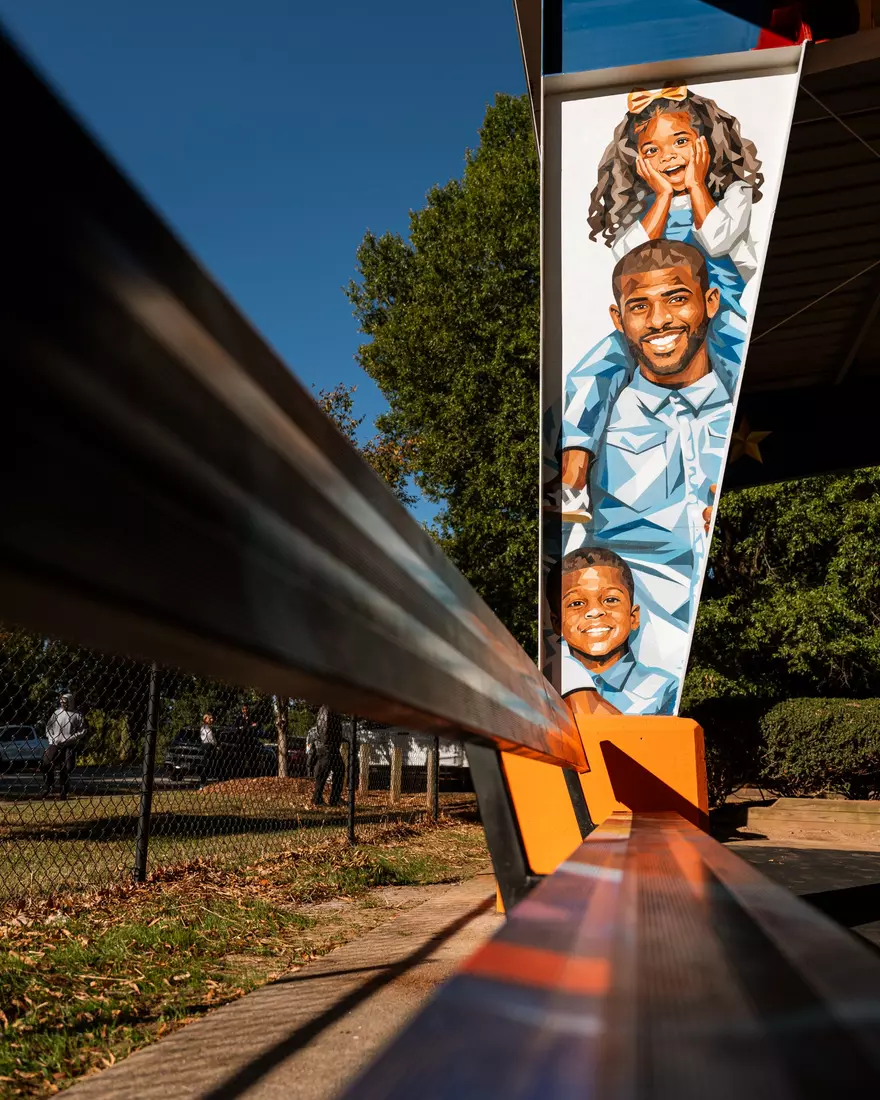Chris Paul Mural Unveiling at Rupert Bell Park in Winston-Salem, NC.