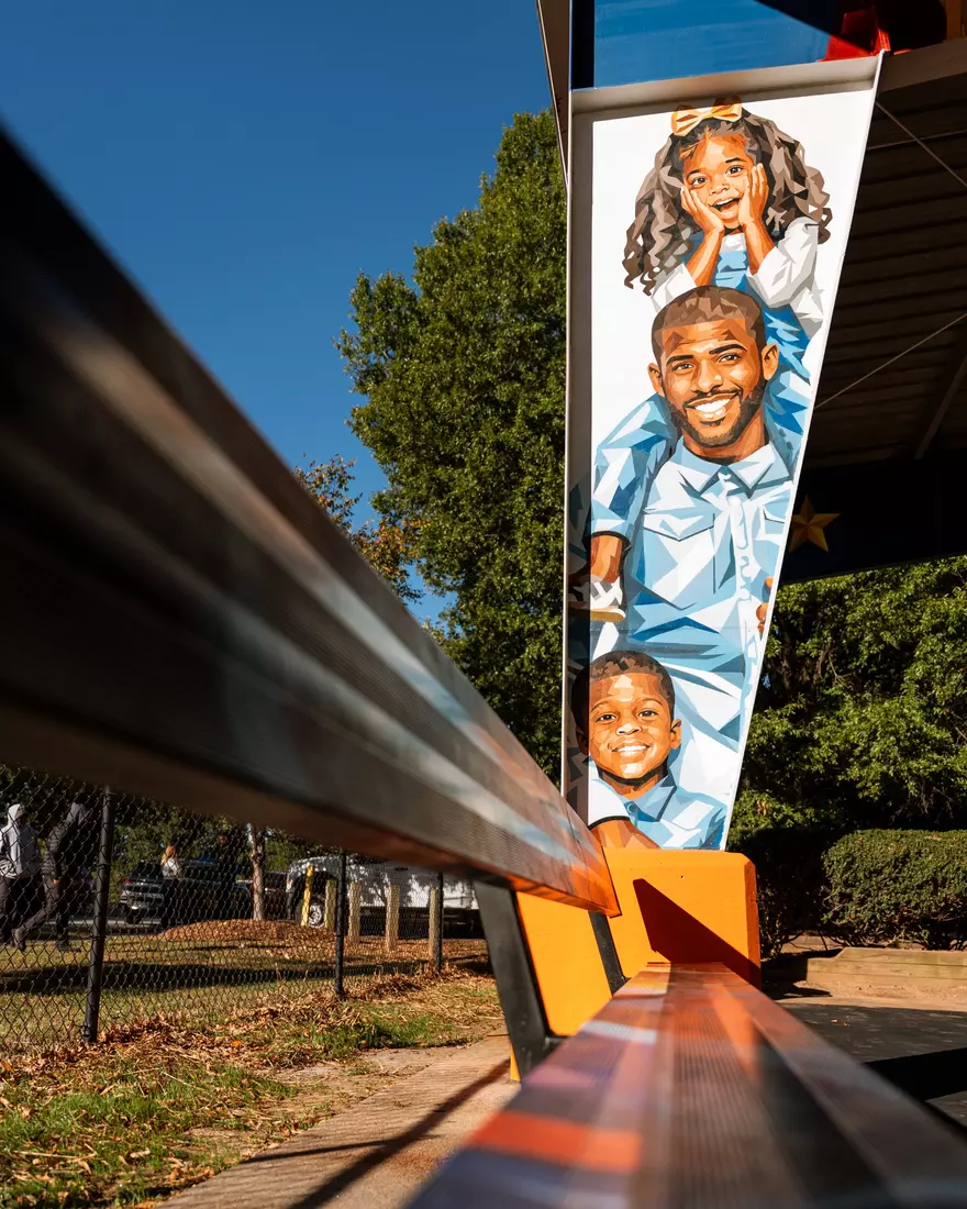 Chris Paul Mural Unveiling at Rupert Bell Park in Winston-Salem, NC.