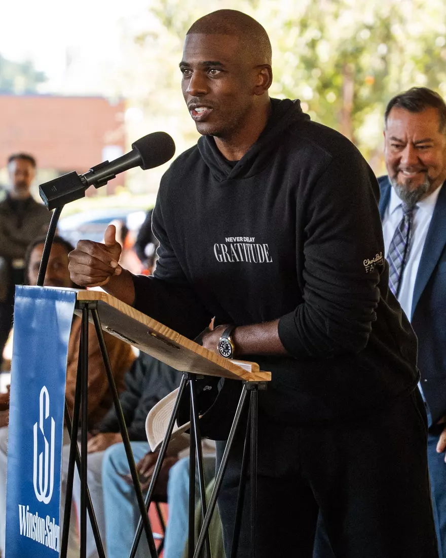 Chris Paul Mural Unveiling at Rupert Bell Park in Winston-Salem, NC.