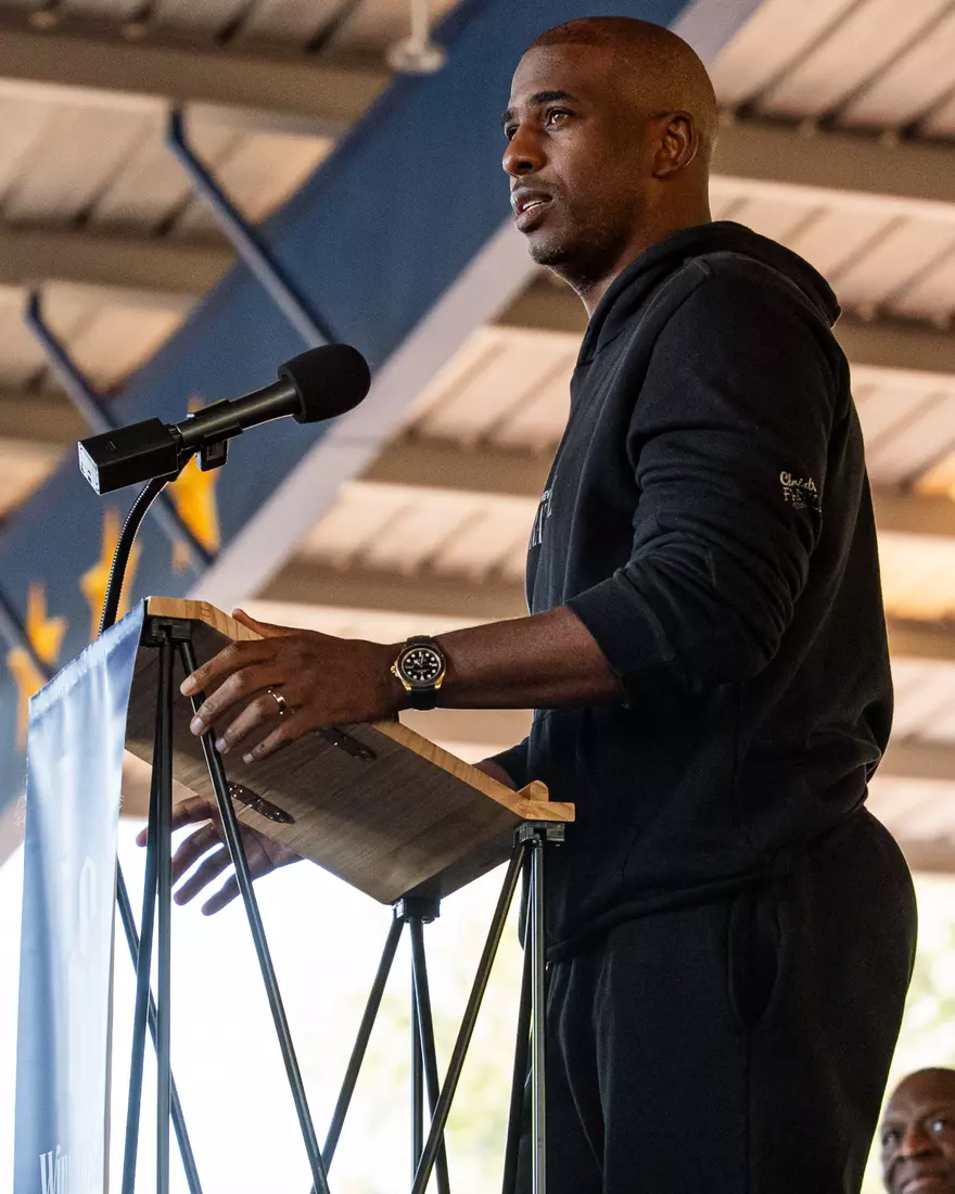 Chris Paul Mural Unveiling at Rupert Bell Park in Winston-Salem, NC.
