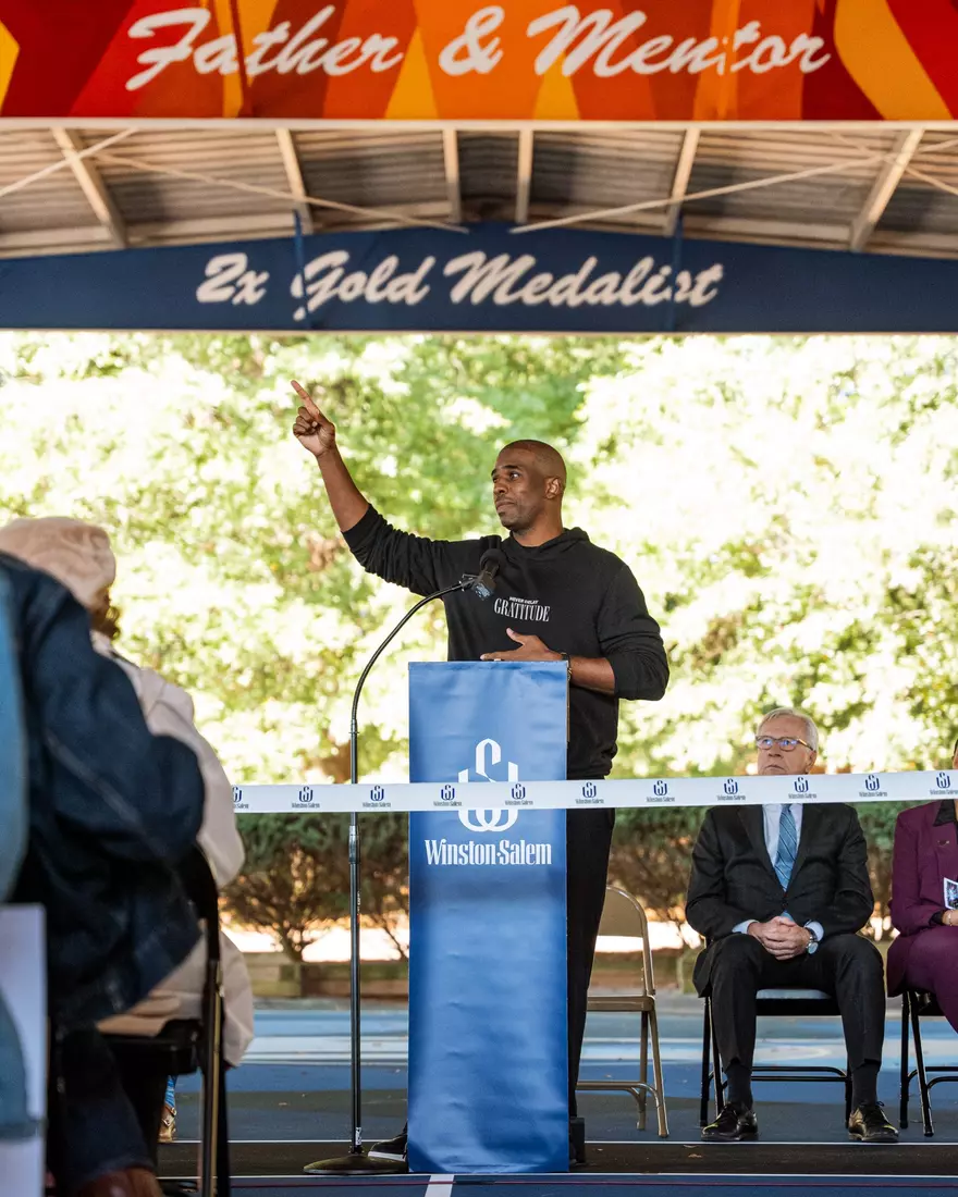 Chris Paul Mural Unveiling at Rupert Bell Park in Winston-Salem, NC.