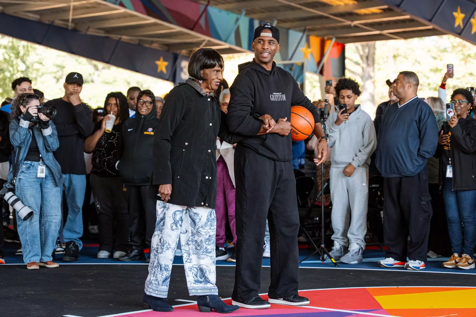 Chris Paul Mural Unveiling at Rupert Bell Park in Winston-Salem, NC.