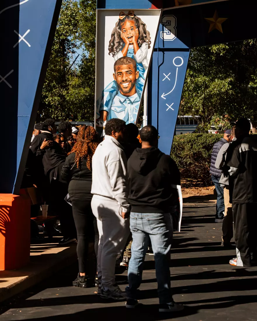 Chris Paul Mural Unveiling at Rupert Bell Park in Winston-Salem, NC.