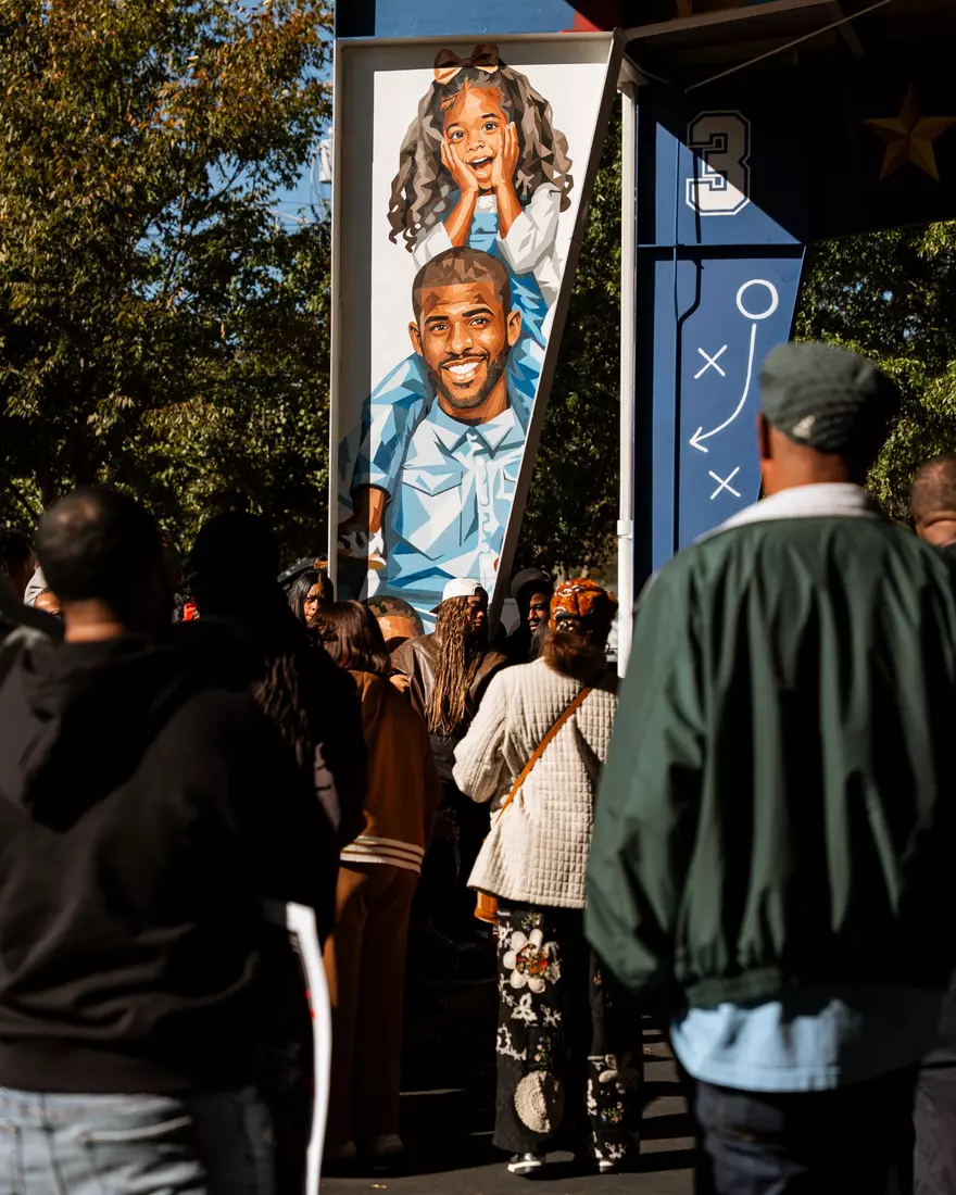Chris Paul Mural Unveiling at Rupert Bell Park in Winston-Salem, NC.