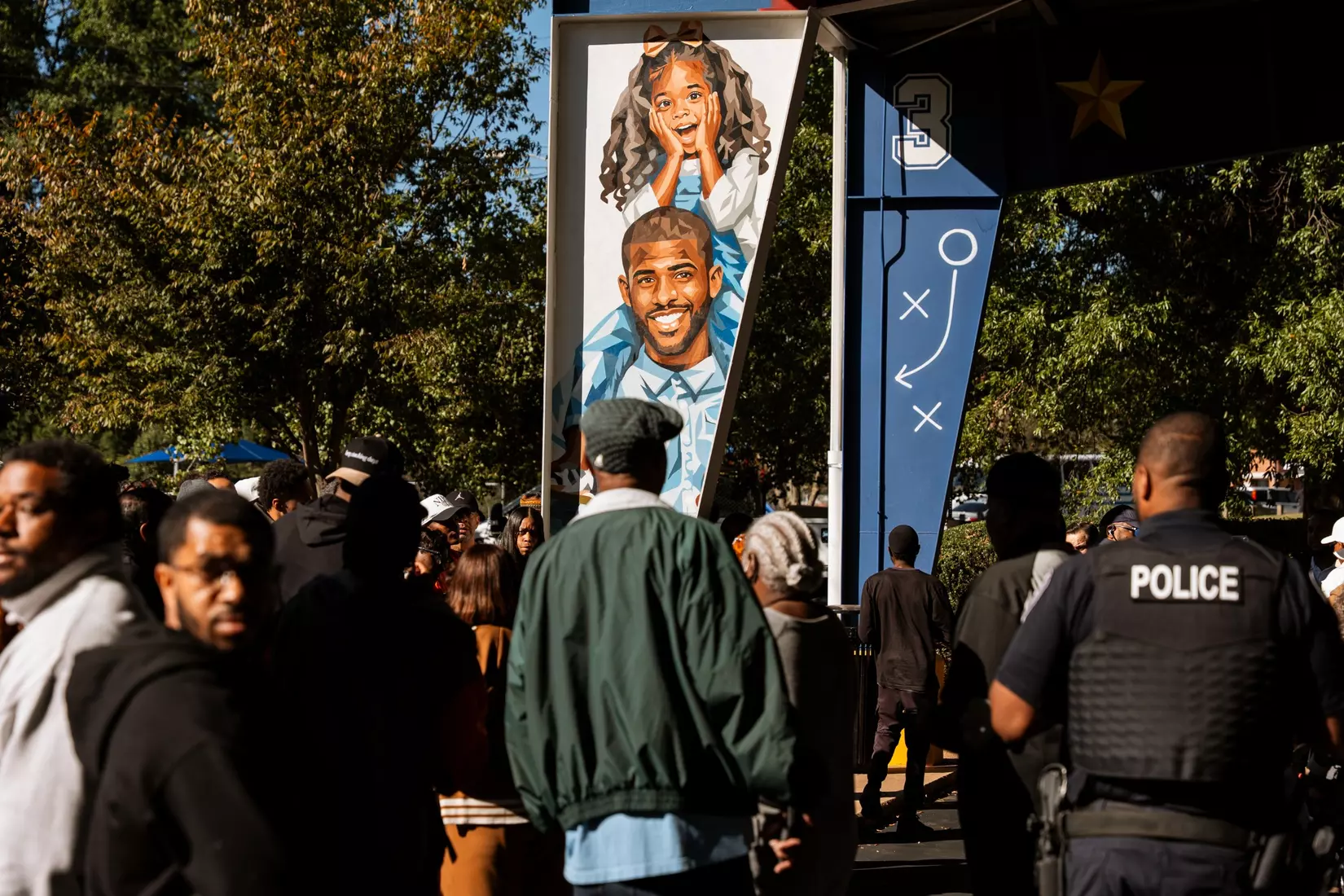 Chris Paul Mural Unveiling at Rupert Bell Park in Winston-Salem, NC.