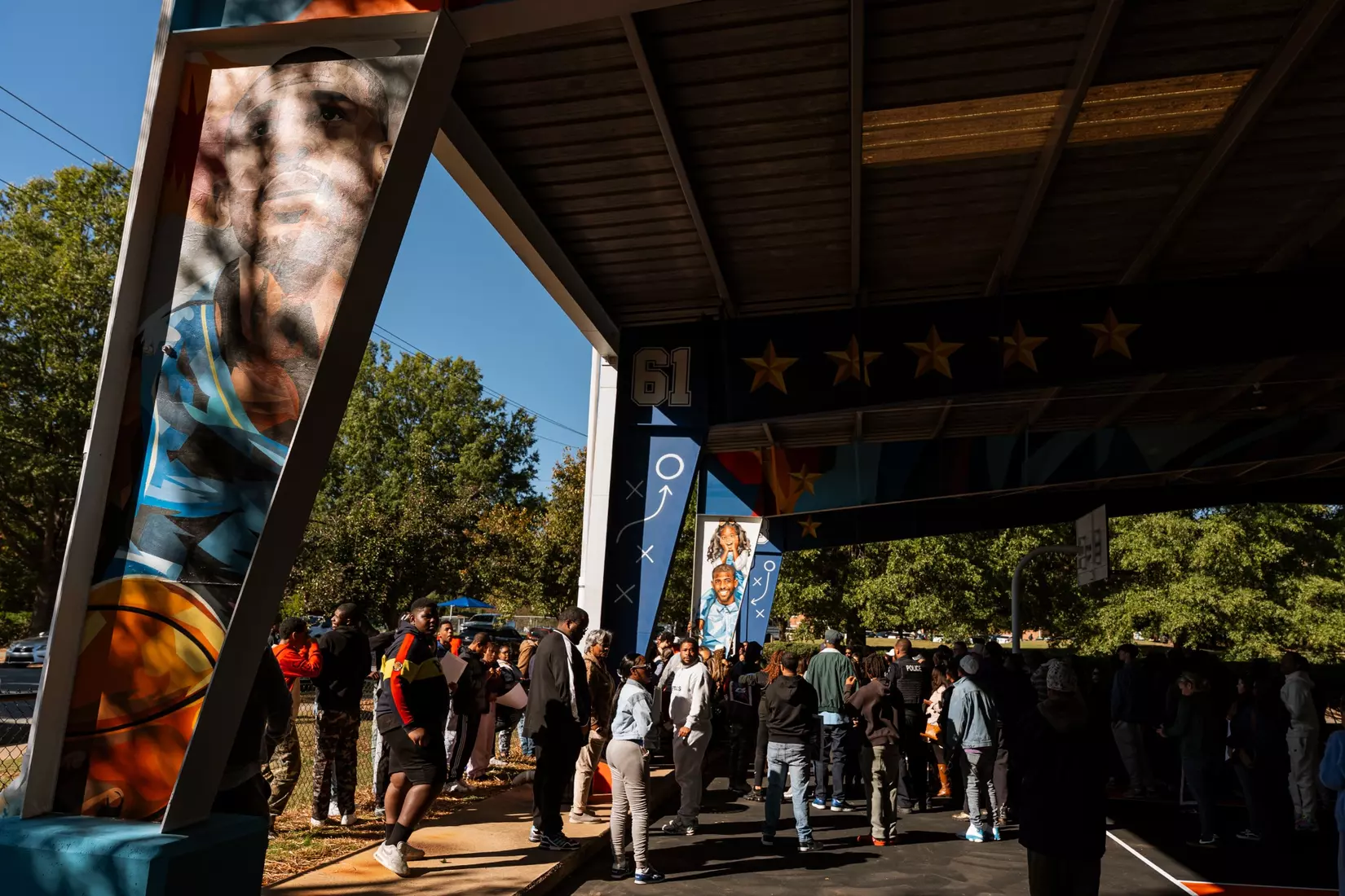 Chris Paul Mural Unveiling at Rupert Bell Park in Winston-Salem, NC.