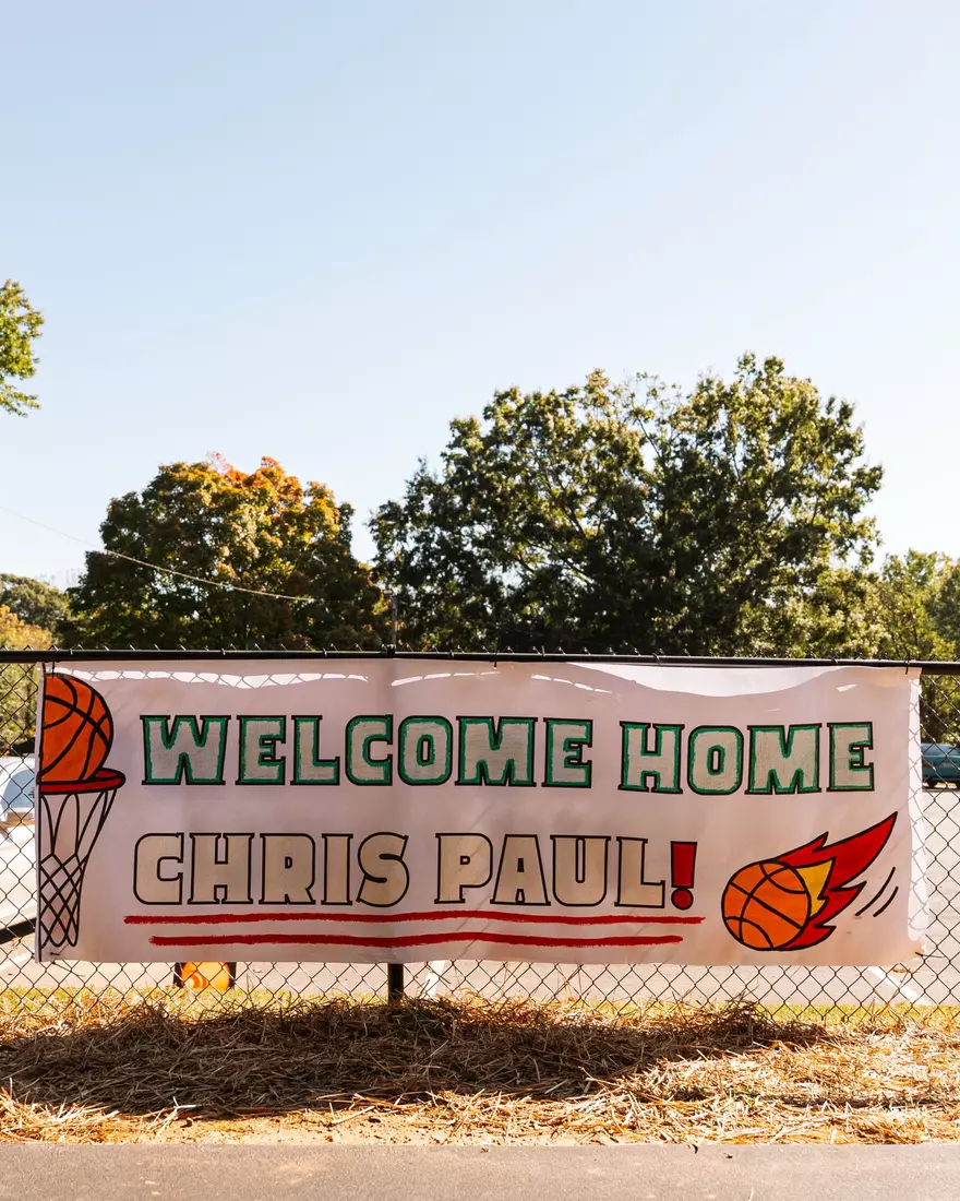 Chris Paul Mural Unveiling at Rupert Bell Park in Winston-Salem, NC.