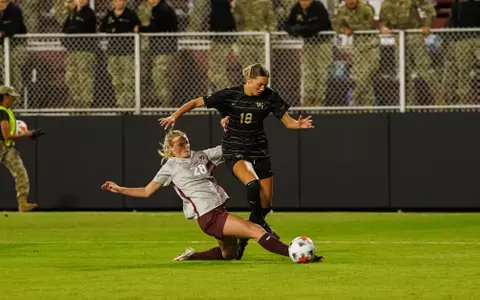 The Deacons' match against the Virginia Tech Hokies on Thursday, October 18th, 2026 at Thompson Field at Blacksburg, VA / Wake Forest Athletics