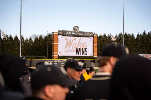The Deacons’ game against the Sienna Saints on Sunday, February 22, 2026 at David F. Couch Ballpark in Winston-Salem, NC / Wake Forest Athletics