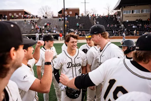 The Deacons’ game against the Davidson Wildcats on Sunday, March 1, 2026 at David F. Couch Ballpark in Winston-Salem, NC / Wake Forest Athletics