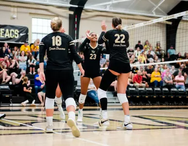 The Deacons’ game against the App State Mountaineers on Saturday, August 23, 2025 at Reynolds Gymnasium in Winston-Salem, NC / Wake Forest Athletics