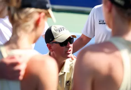 The Deacons’ game against the Syracuse Orange in the ACC Tournament on Wednesday, April 15, 2026 at Cary Tennis Park in Cary, NC / Wake Forest Athletics