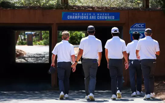 The Deacons men’s golf team in round two at ACC Championships on Friday, April 24, 2026 at Shark's Tooth Golf Course in Panama City Beach, FL / Wake Forest Athletics