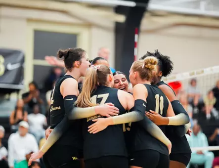 Volleyball Team Huddle