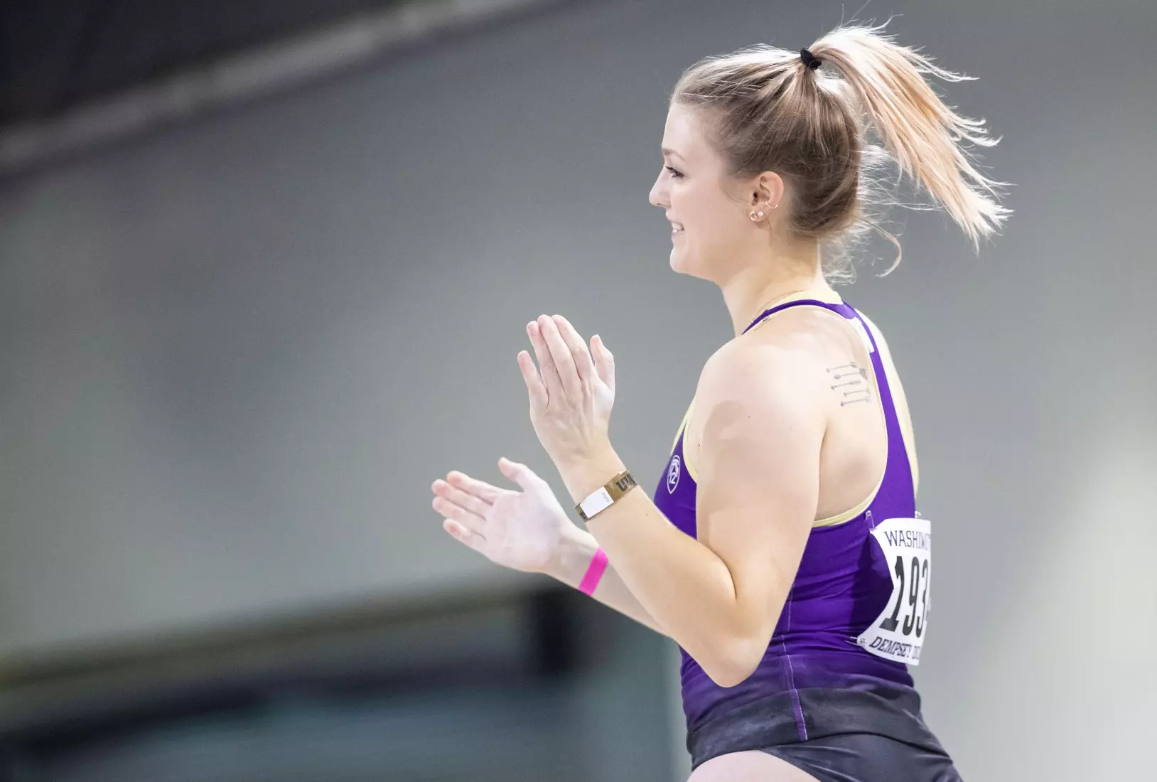 University of Washington track team hosts the 2020 Indoor Preview at the Dempsey Center on Saturday, January 18, 2020, in Seattle.