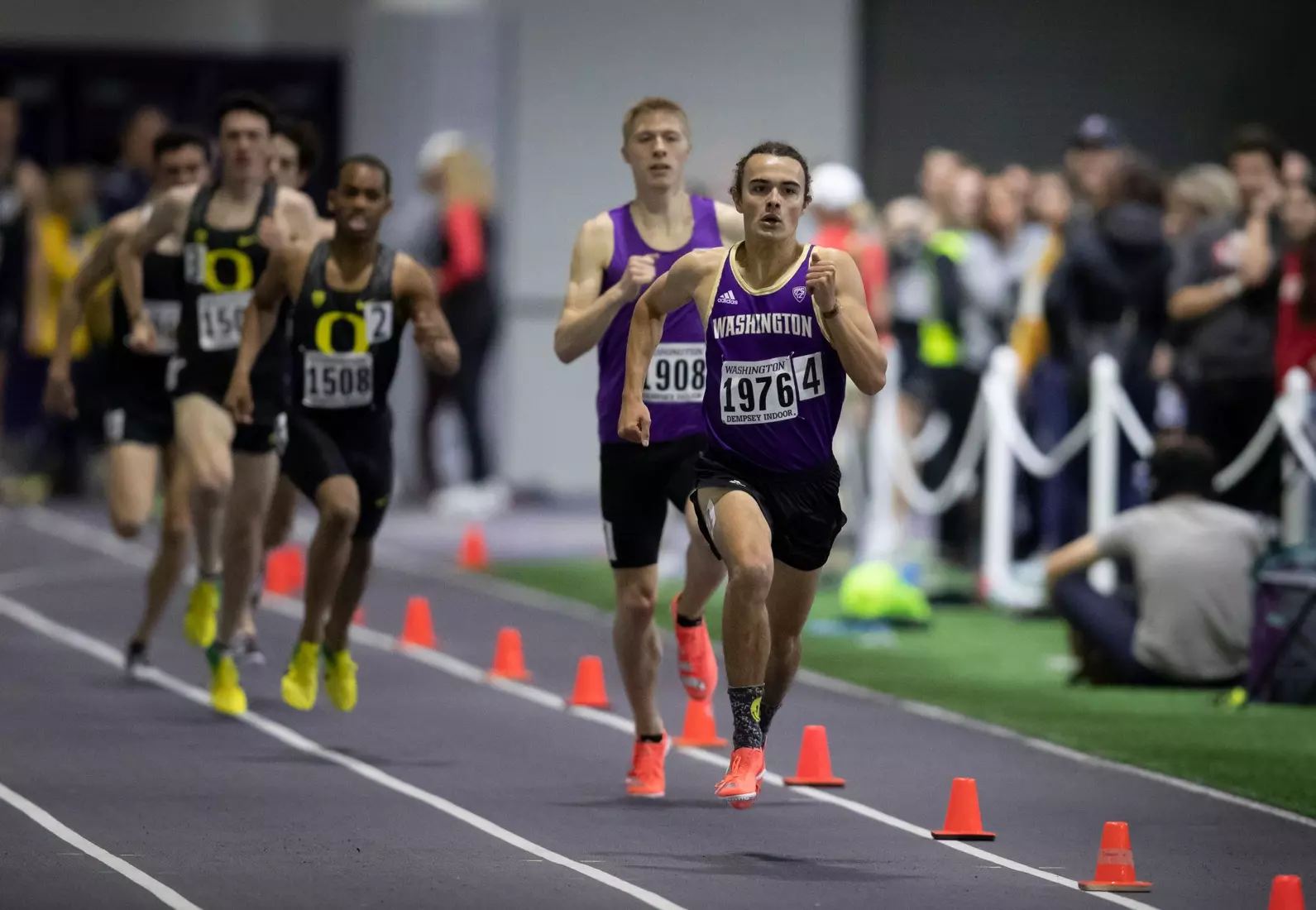 University of Washington track team hosts the 2020 Indoor Preview at the Dempsey Center on Saturday, January 18, 2020, in Seattle.