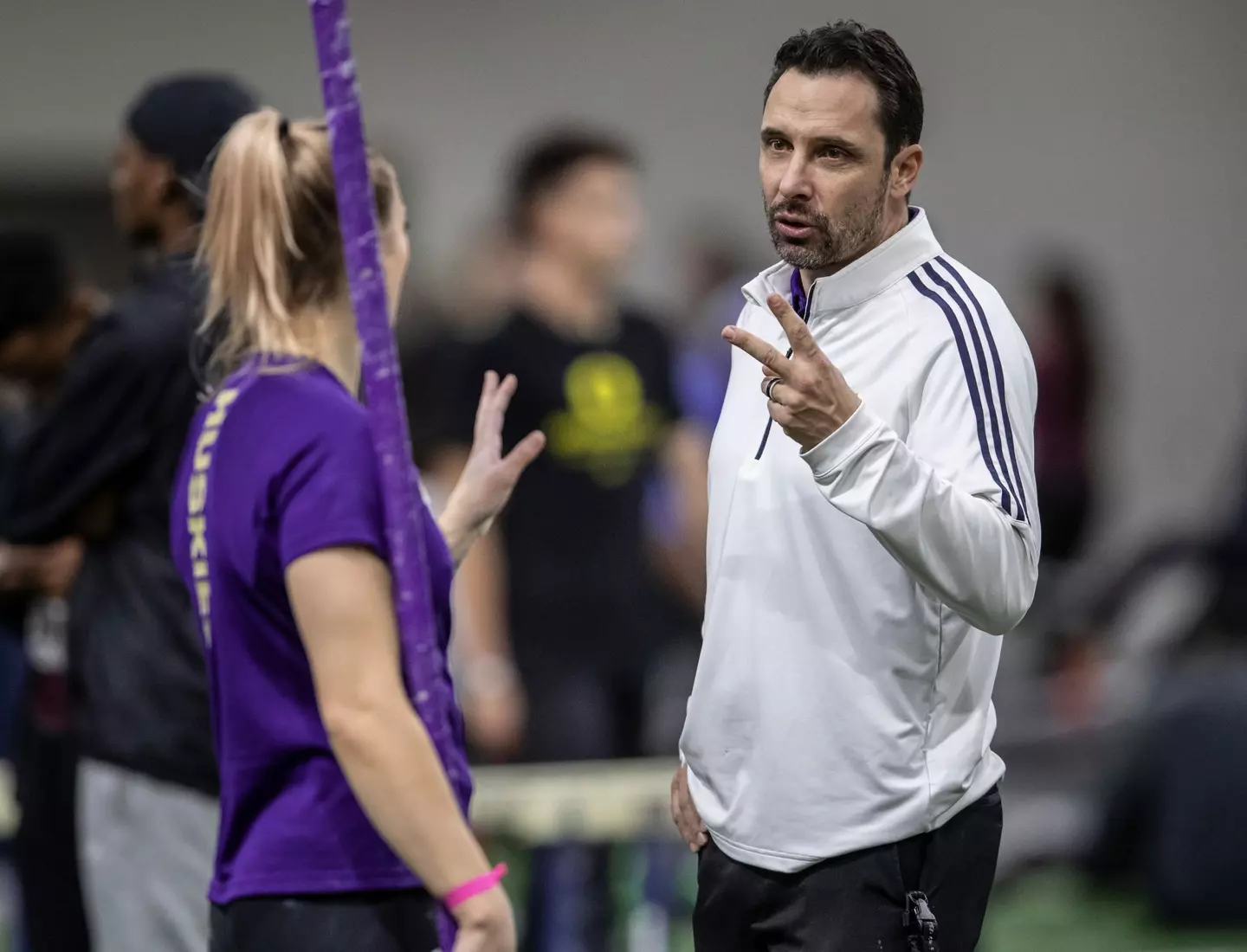 University of Washington track team hosts the 2020 Indoor Preview at the Dempsey Center on Saturday, January 18, 2020, in Seattle.