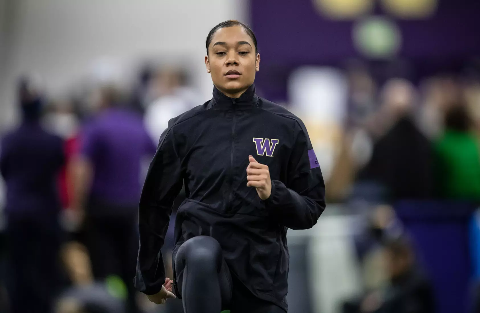 University of Washington track team hosts the 2020 Indoor Preview at the Dempsey Center on Saturday, January 18, 2020, in Seattle.