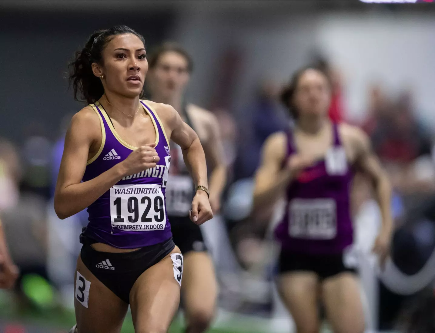 University of Washington track team hosts the 2020 Indoor Preview at the Dempsey Center on Saturday, January 18, 2020, in Seattle.
