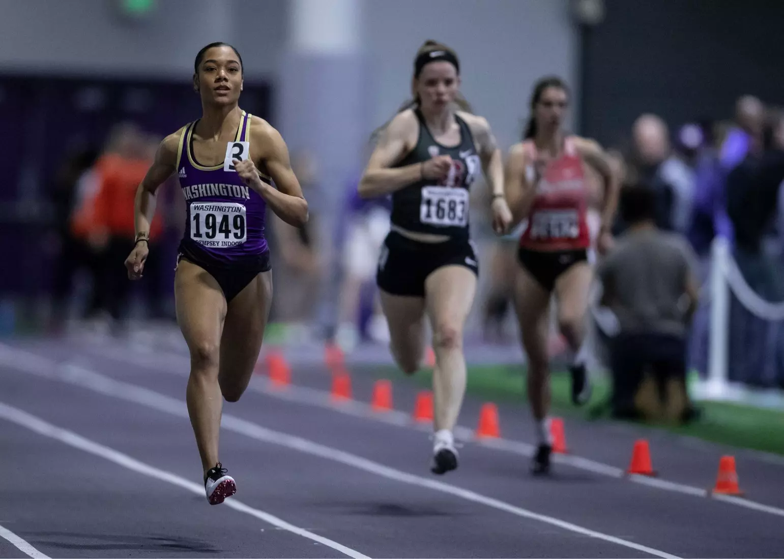 University of Washington track team hosts the 2020 Indoor Preview at the Dempsey Center on Saturday, January 18, 2020, in Seattle.