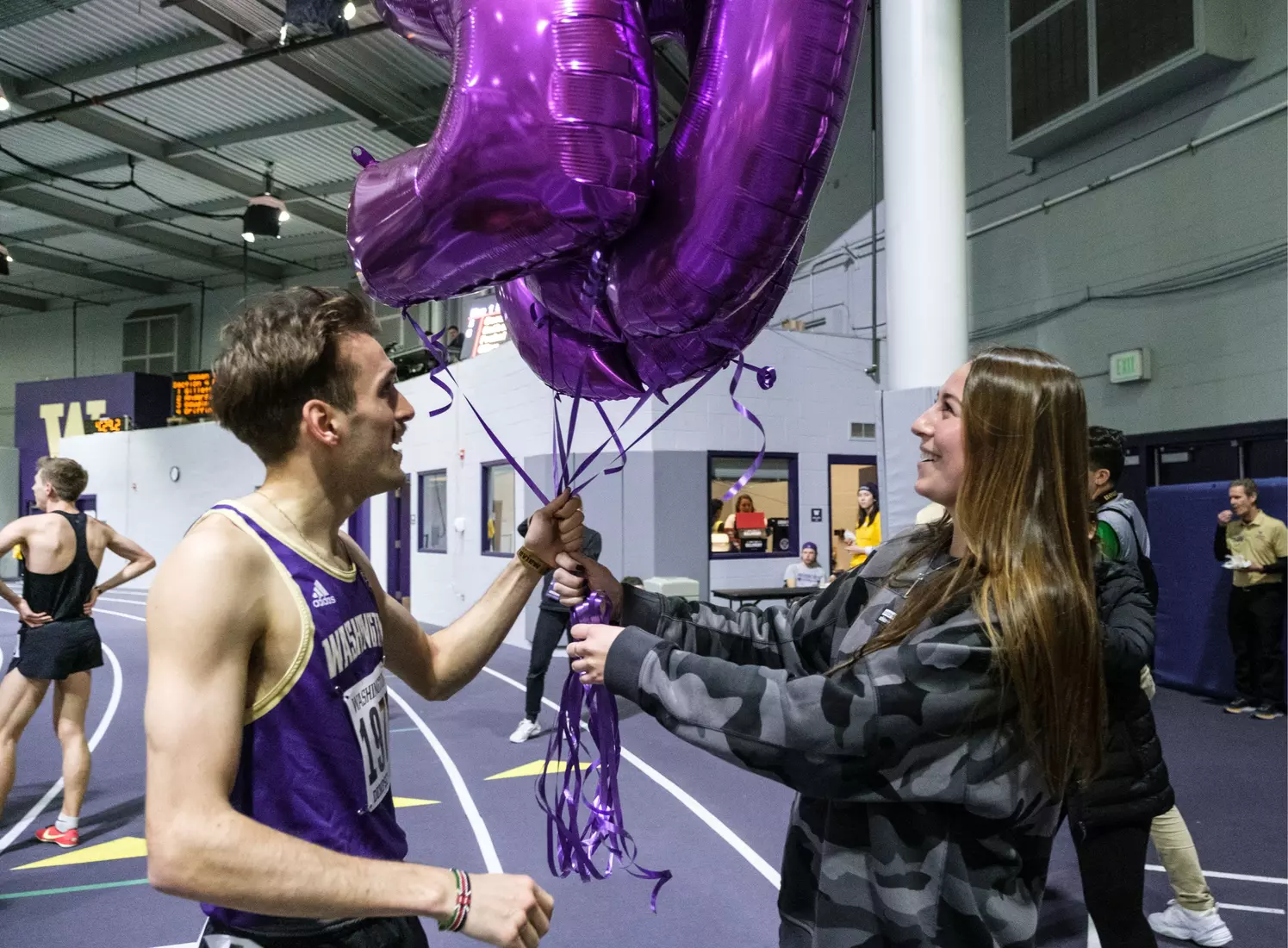 University of Washington track team hosts the 2020 Indoor Preview at the Dempsey Center on Saturday, January 18, 2020, in Seattle.