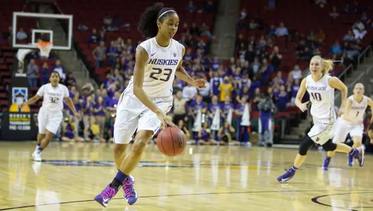 The University of Washington women's basketball team defeats Oregon 69-62 in the