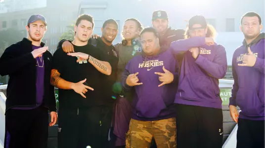 Huskies Visit 'The Rock'