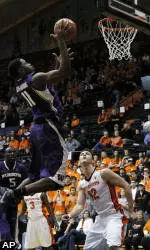 Another Cold Night on Road Sends Huskies to Another Loss, 68-56 at OSU