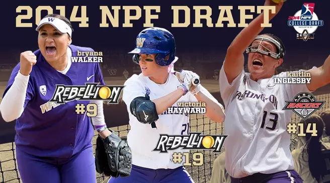 Three Huskies Selected in 2014 NPF Draft