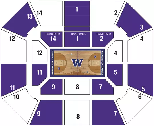 Men's Basketball Stripe Out Seating Map