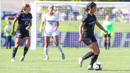 Kaylene Pang dribbles