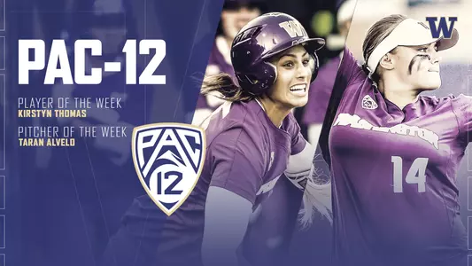 Kirstyn Thomas and Taran Alvelo Pac-12 Players of the Week