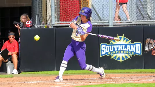 Maggie Gallagher doubles against Lamar